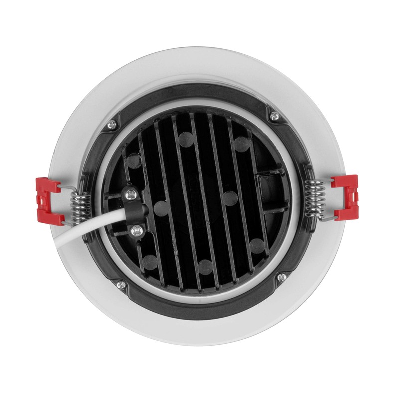 NICOR Lighting 4 inch LED Gimbal Recessed Downlight in White,