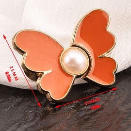 XHLIZHU Butterfly Waist Cinching Button, Reusable Pant Waist Tightener, Jean Buttons for Loose Jeans, No Sewing Tools (4Pairs C)