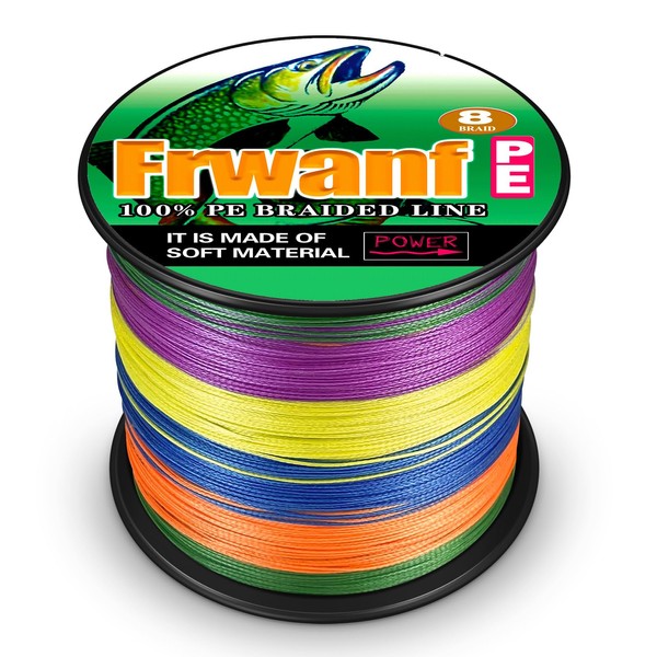 Frwanf Braided Fishing Line 8 Strands Super Strong PE Fishing