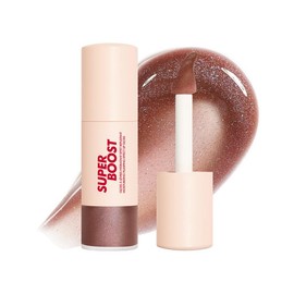 Super Boost Lip Gloss - Moisturizing & Plumping Lip Gloss with Hyaluronic Acid for Comfortable Hydrating Gloss with Unique Lip Grip Applicator:_07 - Limitless Brown - Chocolate with Cool Bron..._0.3 fl. oz