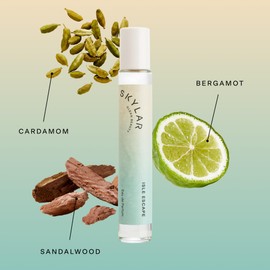 Skylar Isle Escape Eau de Parfum - Hypoallergenic & Clean Perfume for Women & Men, Vegan & Safe for Sensitive Skin - Fresh Perfume with Notes of Bergamot, Cardamom & Sandalwood - 10mL /0.33 Fl oz