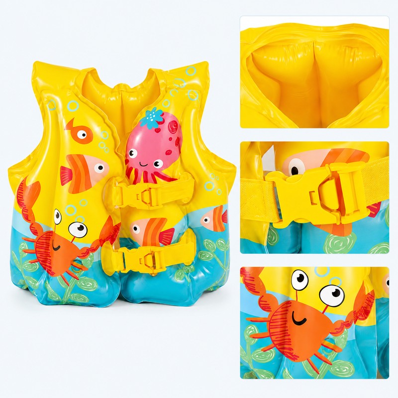 Inflatable Swim Training Vest for Kids – Lightweight PVC Buoyancy