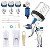 Throohills Professional HVLP Spray Gun, 1.4/1.7/2.0mm Nozzle HVLP High Atomization