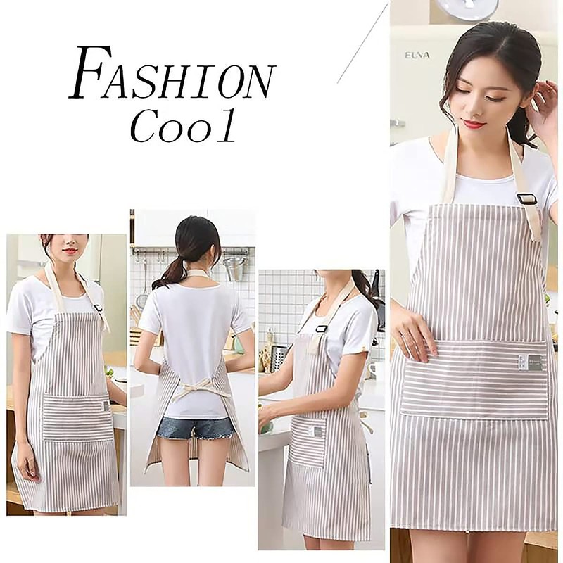Senteen Cotton Kitchen Apron, Pack of 4, Cooking Apron, Adjustable