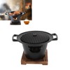 Hibachi Grill Smokeless Wooden Frame Aluminium Alloy Easy Assembly Portable