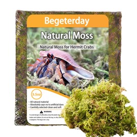 Begeterday 3.5oz Natural Moss for Hermit Crabs, Ideal for Hermit Crab Supplies for Tank Habitat