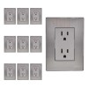 Placa Armada Contacto Duplex Inox1001 Igoto Plata 10pz