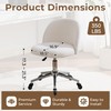 Home Office Chair with Quiet Wheels - Armless Vanity Chair