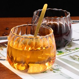 2pcs Glass Pumpkin Cups Milk Mug Beverage Cup Household Water Cup Milk Cup Breakfast Juice Cup Multi-function Cups Clear Mug Drinking Mug Glass for Milk Transparent Juice Cup