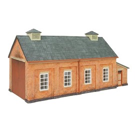 Hornby R7283 OO Gauge GWR Engine Shed - Model Railway Accessories, Miniature Diorama Scenery for Hornby Train Sets - Lifelike Train GWR Engine Shed Model - Scale 1:76