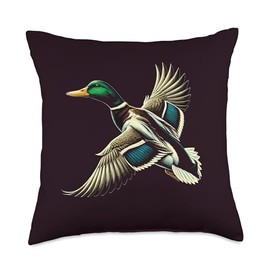 Mallard Duck Food Stuffed Animal Plush Mallard Duck Lover Throw Pillow