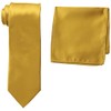 Stacy Adams Men's Tall-Plus-Size Satin Solid Tie Set Extra Long,