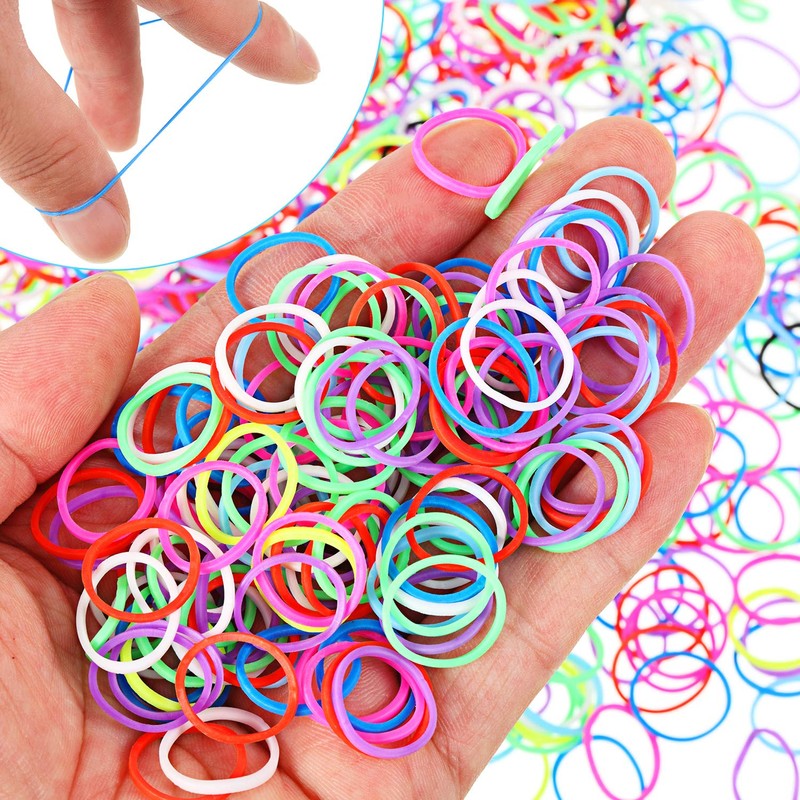 1000 Mini Rubber Bands Soft Elastic Bands for Hair Braids