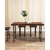 Niubid 28 Inch Industrial Pipe Table Leg Set - Iron