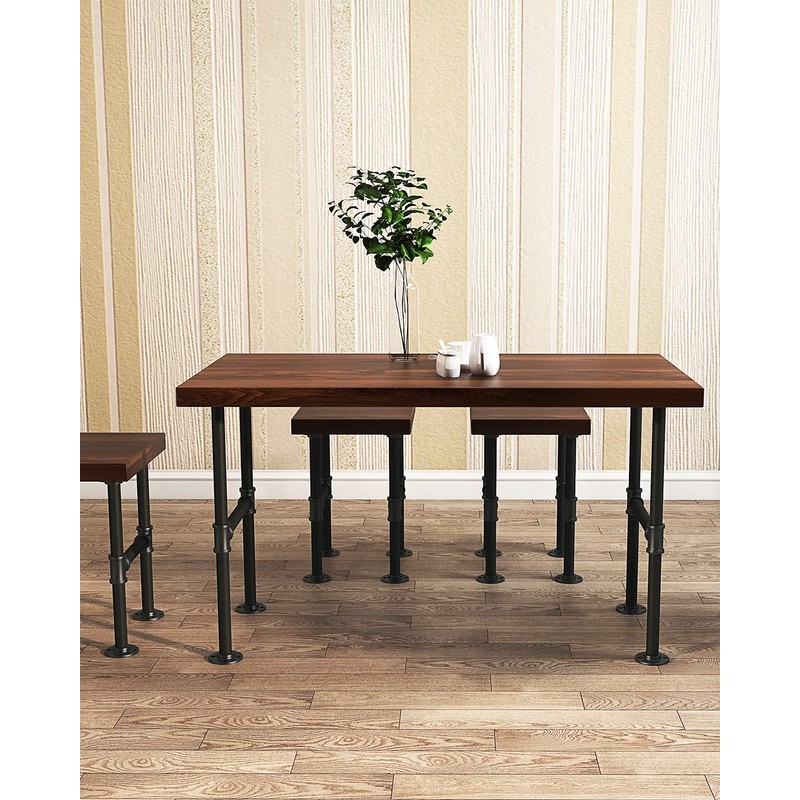 Niubid 28 Inch Industrial Pipe Table Leg Set - Iron