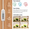 LORDEM Bamboo Base Desktop Grow Light, LED Plant Lamp with