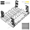 Under Desk Cable Management Tray, 2 Pack No Drill Cable