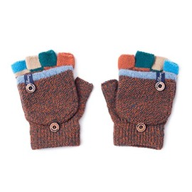 Pormow Autumn and Winter Baby Warm Gloves, Child Knitted Mittens, 3-6 Years Old -