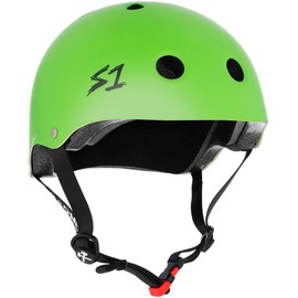 S1 Mini Lifer Helmet for Skateboarding, BMX, and Roller Skating - EPS Fusion Foam, CPSC & ASTM Certified - Bright Green Matte Small (19")