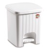 Stefanplast Pedalina Square Dustbin, White, 4.5 Litre