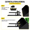 43-inch Pallet Forks, 2500 lbs Clamp-On Attachment for Skid Steer,