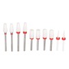 10pcs Nail Art Drill Bits Set Remove Nail Glue Stainless