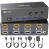 8K HDMI DP KVM Switch 3 Monitors 3 Computers, 8K@60Hz/4K@144Hz