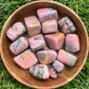 BellaMira Rhodonite Crystal, Single Polished Stone, Healing Crystal That Nurtures