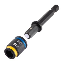 Malco C-RHEX® 5/16 in. & 3/8 in. SAE 2-5/8 in Shaft Length Cleanable, Reversible, Magnetic Hex Drivers | Impact Rated | Flip Bit | Flip Socket (MSHMLC1)