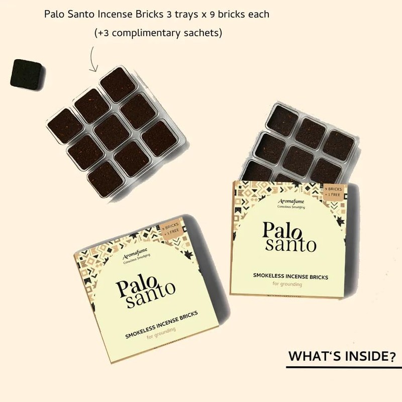 Aromafume Palo Santo Incense Bricks (3 Trays x 9 Pieces
