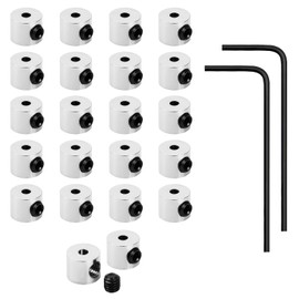 ZWWOGE Pack of 20 Pin Keeper Metal Pin Back Replacement Locking Pins Pin Backs Locking with Wrench for Pin Jewellery Brooch Name Plate 6 x 5 mm