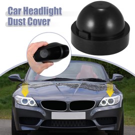 X AUTOHAUX 4 Pcs Universal Rubber Car Headlight Dust Cover Seal Cap ID 85mm