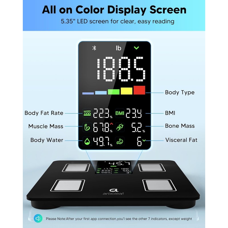 arboleaf Smart Scale and Tape Measure, Body Fat Measuring Tape