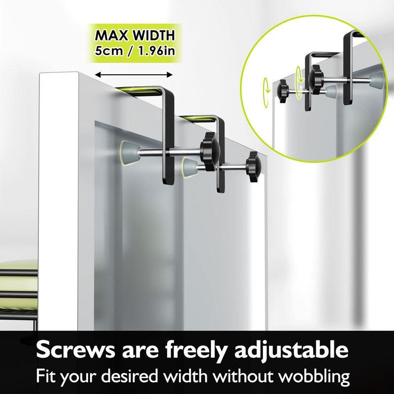 Orimade Over the Door Shower Caddy Adjustable 5 Tier Black,Bathroom