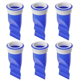 6-Pack Floor Drain Odor Stopper,2 Inch Blue Waterless Trap Seal & Backflow Preventer, Thickened Adjustable Silicone Floor Drain Sewer Core, for Shower Washer Bathroom Kitchen
