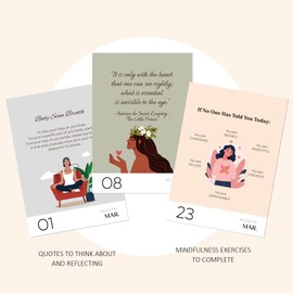 BIROYAL Motivational Calendar 2025 - Daily Affirmation Desk Calendar with 366 Inspirational Quotes - 4”x5.5” Inspirational Desk Calendar - Inspirational Gifts for Women - Office Desk Decor for Women