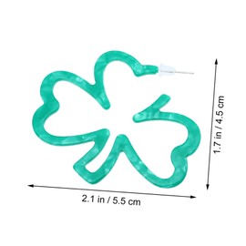 Beavorty Creative Clover Shape Earrings for Hollow Lightweight Acetate Ear Accessory Studs for Fashionable Ear Decoration