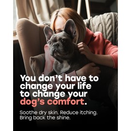 Omega 3 & 6 Dog Skin & Coat Chews – PhD-Endorsed Formula with Wild Salmon Oil, Biotin, Zinc & Vitamin E – Supports Dry Itchy Skin, Shedding & Healthy Coat – Tasty Salmon Flavor, 140 Chews, Made in USA