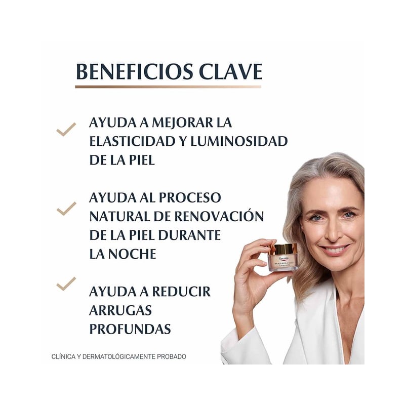 Crema facial Eucerin Hyaluron-filler+elasticity de noche con acido hialurónico 50