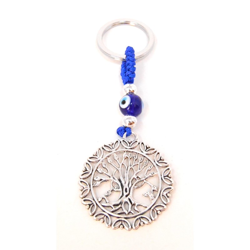 z1 Silver Keyring Meaning Tree of Life The Evil Eye