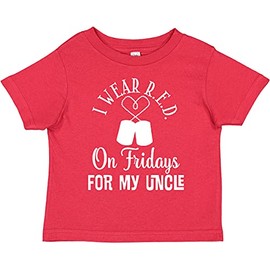 inktastic I Wear Red for My Uncle Military Friday Toddler T-Shirt 3T Red 2feae