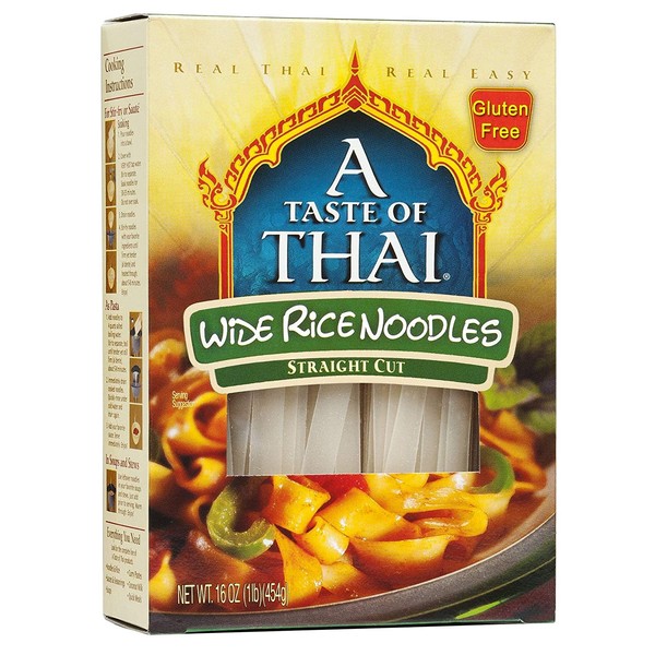 Taste Of Thai Noodle Rice gluten free Extra wide, 16 oz