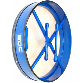 DEURA BLUE BODHRAN DRUM Irish Celtic 18 Inch 2 Tipper