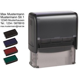 Stamp Company Stamp Address Stamp Name Stamp Self-Inking Imprint up to 6 Lines with Desired Text/Logo (3-4 Lines (Imprint 11))