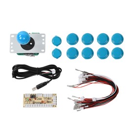 CY-822A DIY Arcade Game Button and Joystick Single Rocker Set for Raspberry Pi PC Game MachineBlue