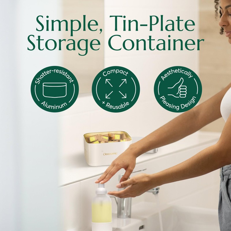 Cleanomic Garbage Disposal Tablets and Tablet Tin Bundle (2 Pack)