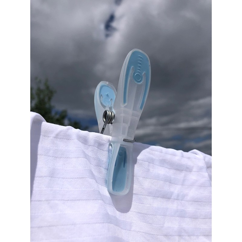 Addis Soft Clip Plastic Large Clothes Washing Line Pegs, Pack