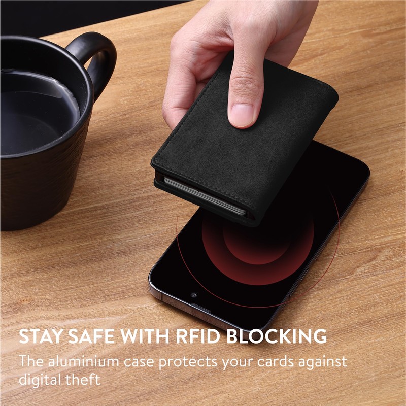 Navaris Pop Up Wallet with Inner Slots - Pop-Up &