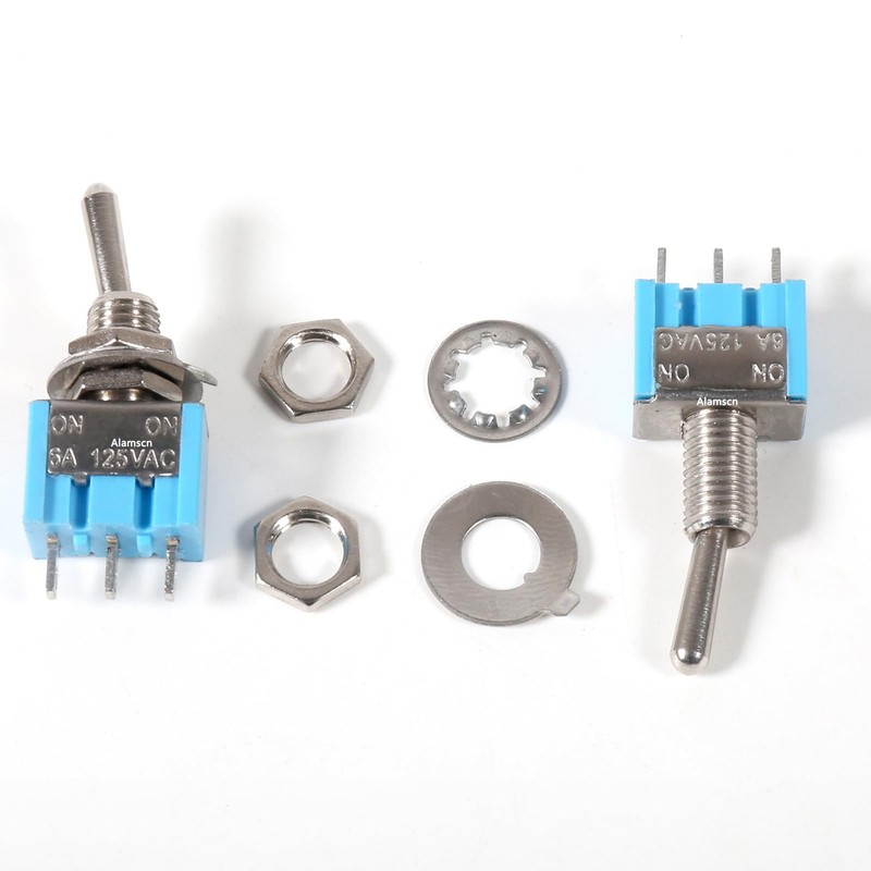 20pcs Mini Toggle Switch 3Pin On/On 6A 125V On/On Miniature