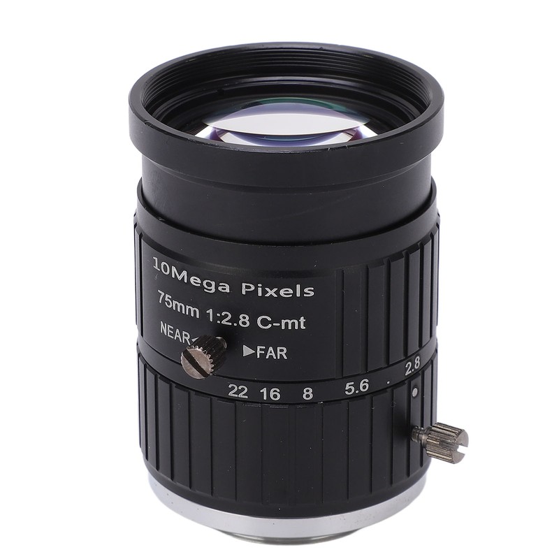 C Mount Lens 75mm Focal Length 10MP Pixels Fixed Zoom